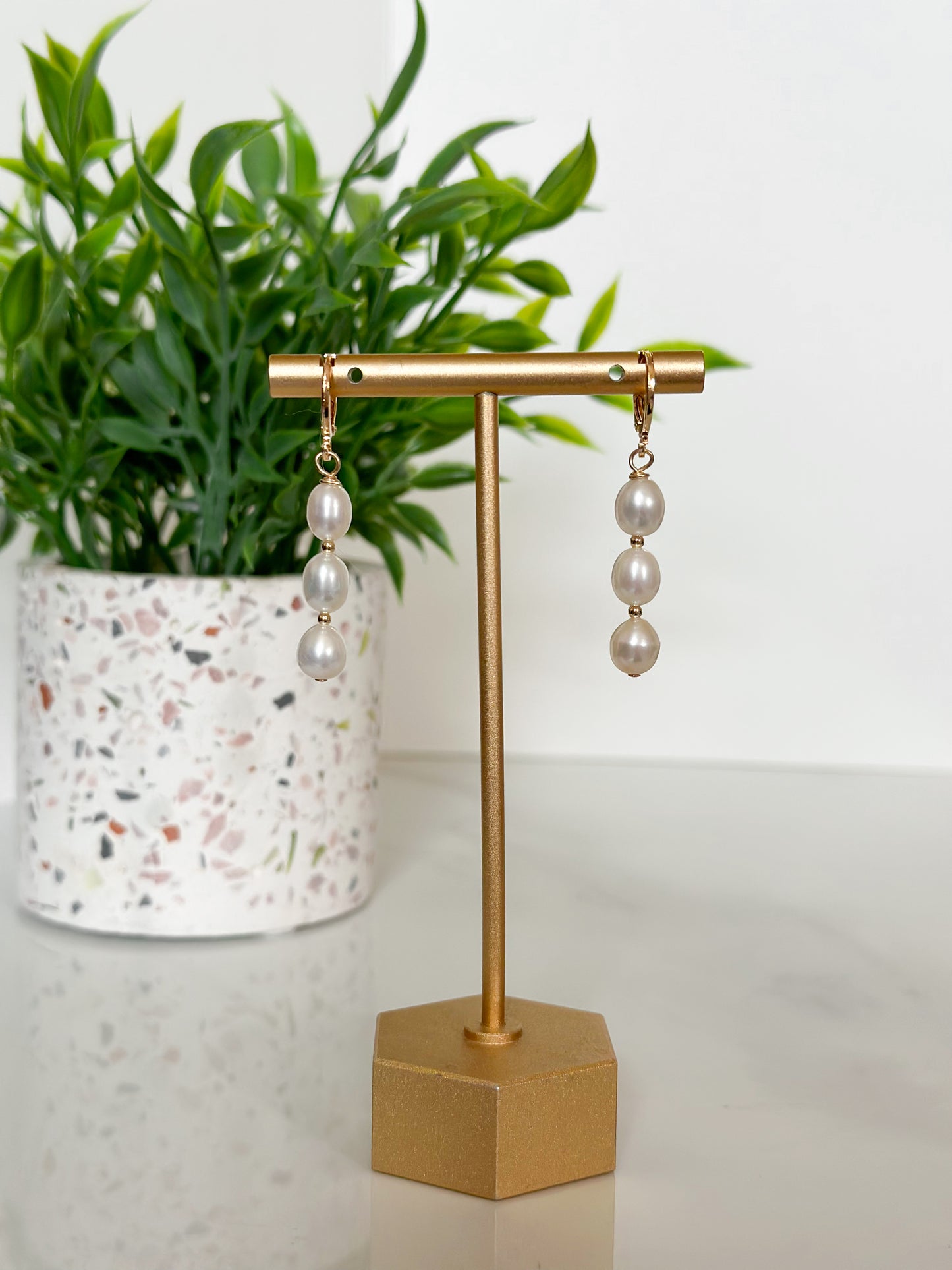 Tiered Pearl Earrings