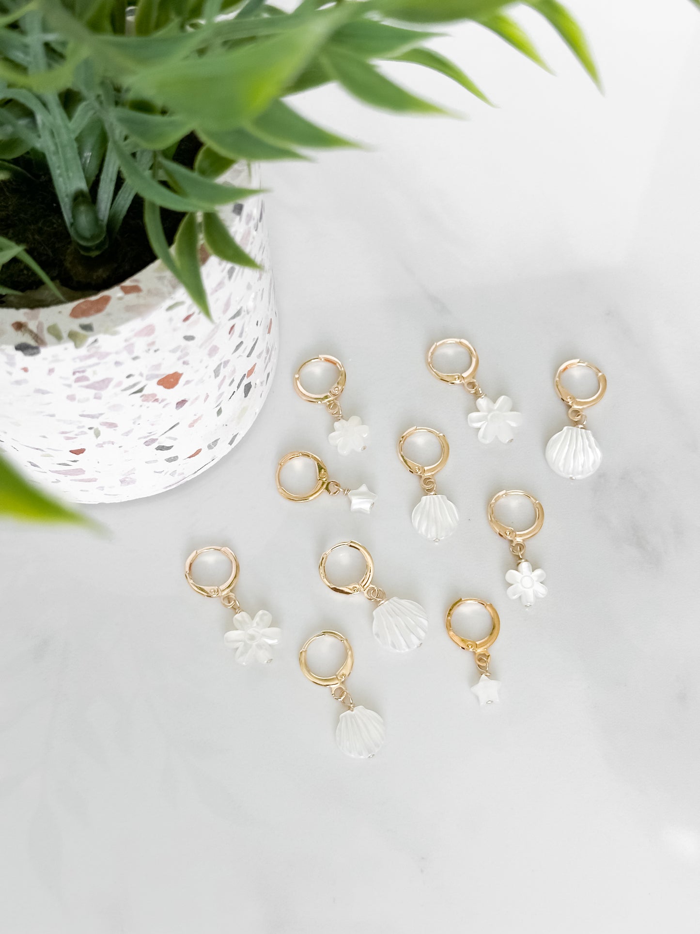 Flower Mother of Pearl Earrings