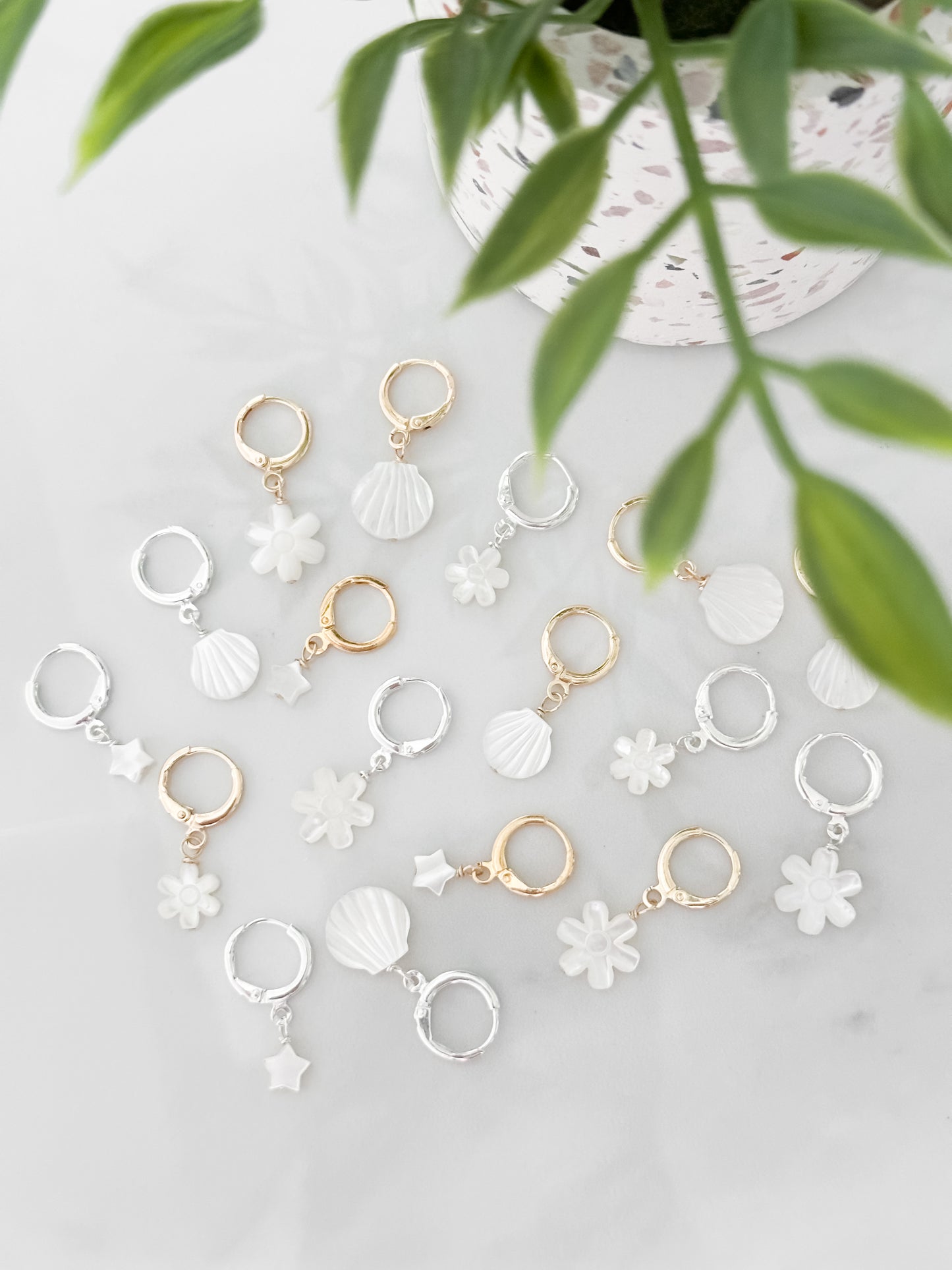 Star Mother of Pearl Earrings