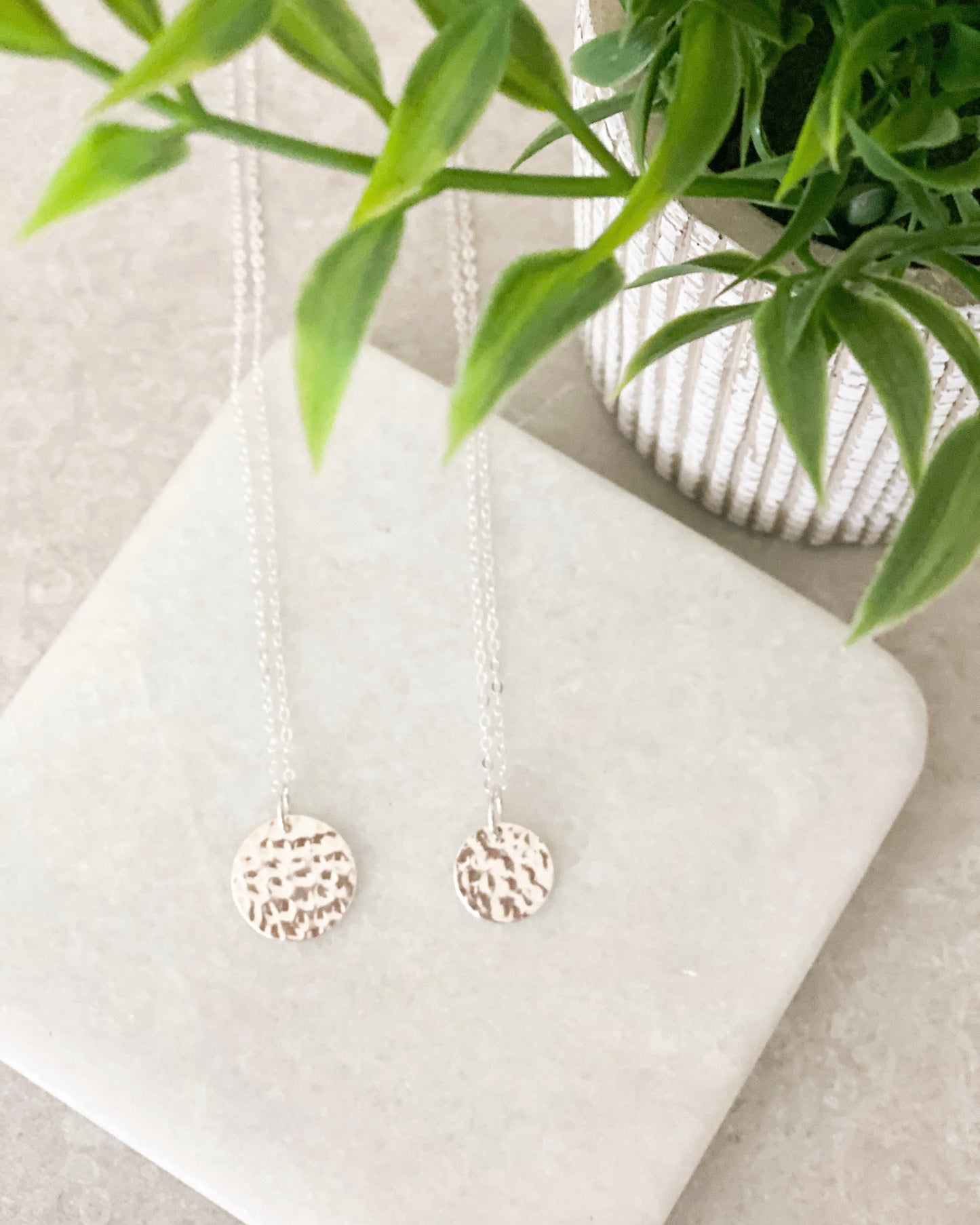 Sterling Silver Hammered Necklace