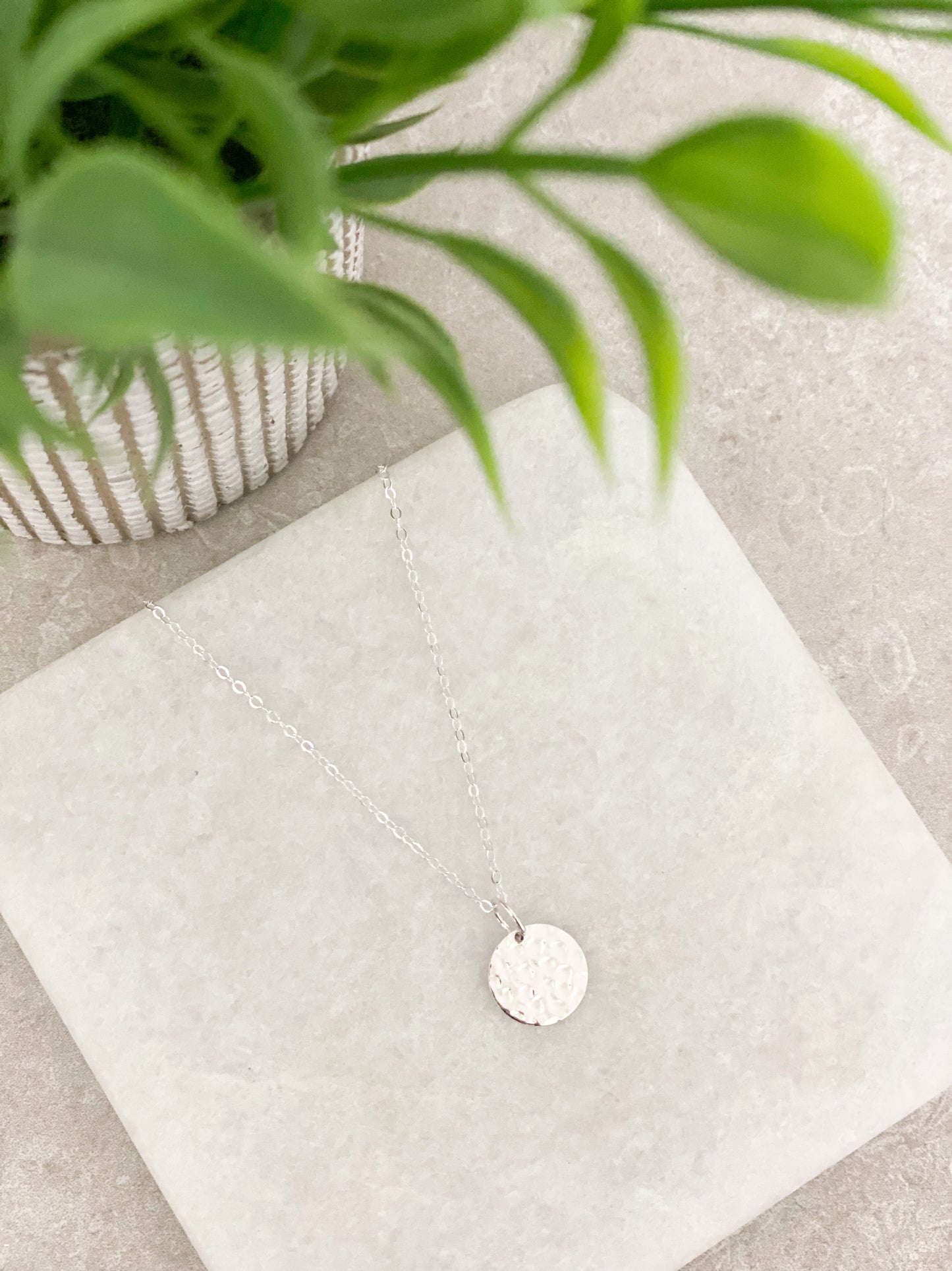 Sterling Silver Hammered Necklace