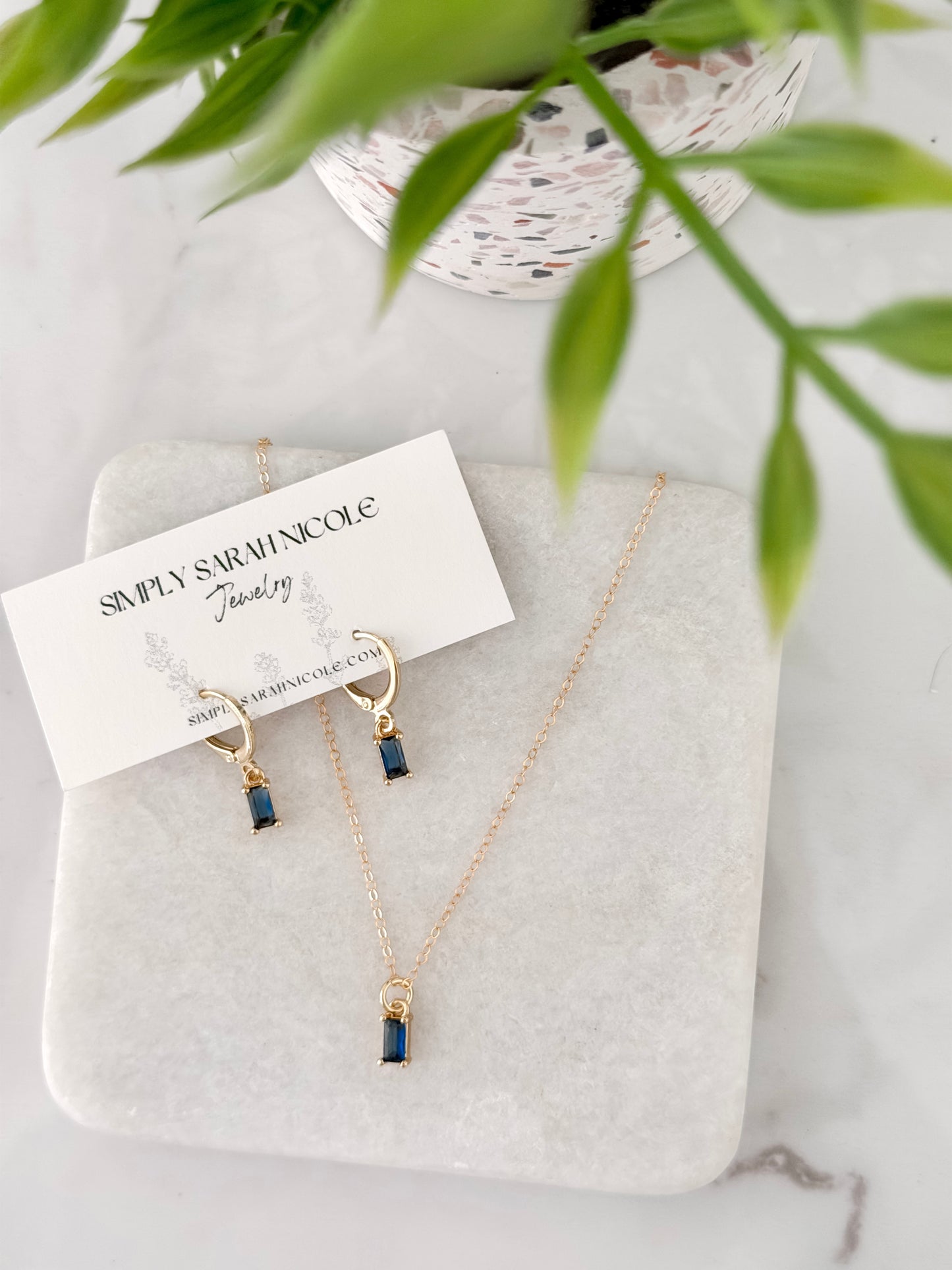 Gold Filled Gem Huggies