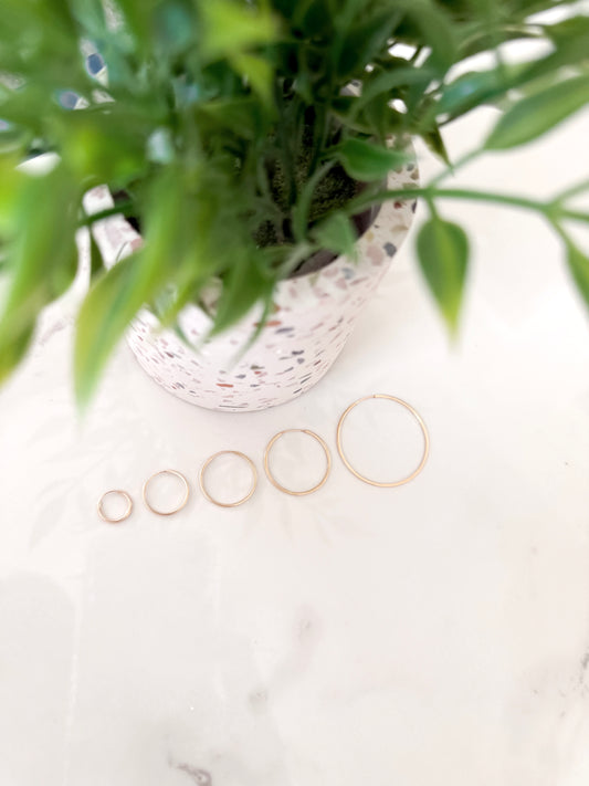 Gold Filled Infinity Hoops