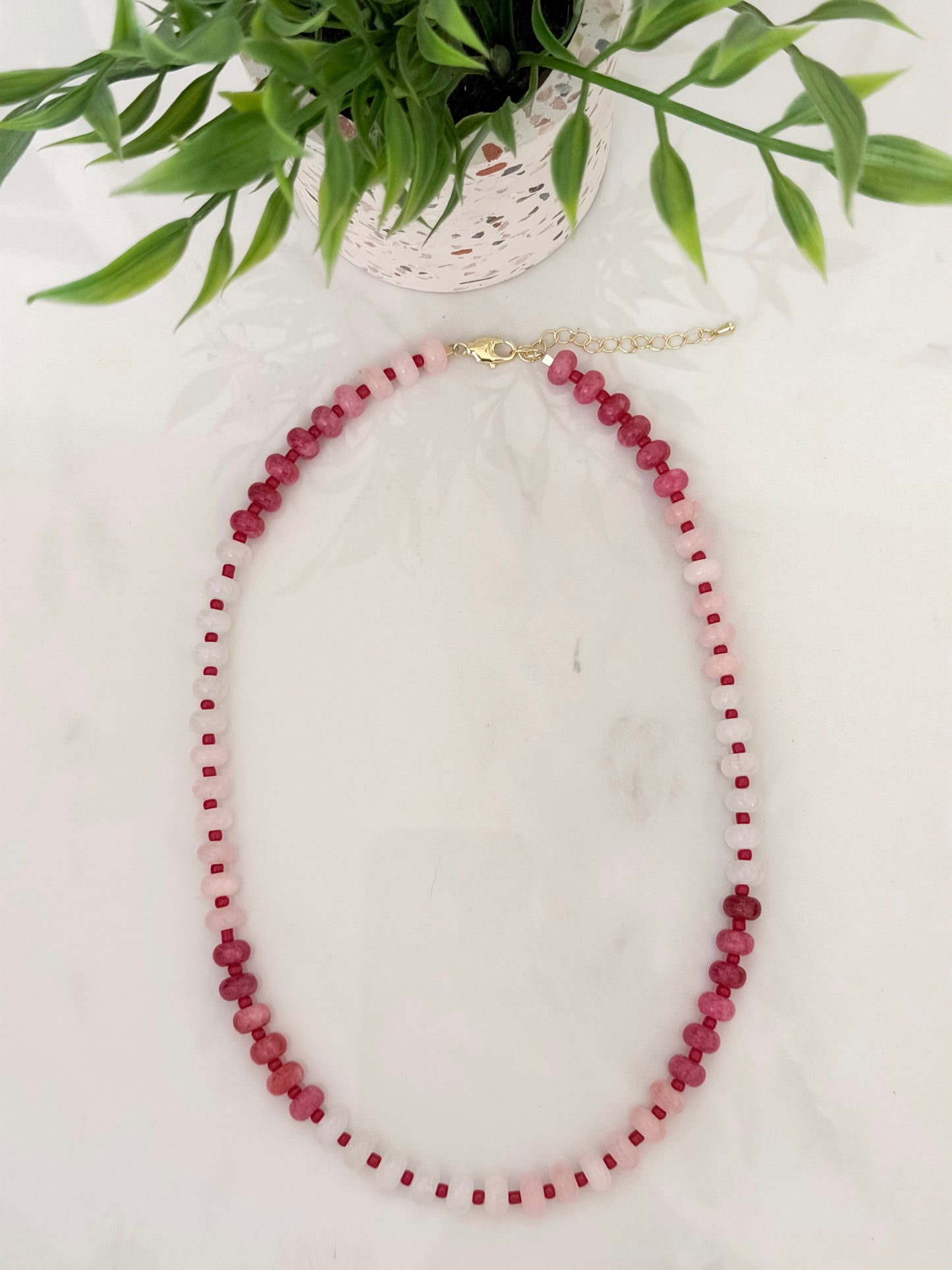 Pinks Beaded Necklace