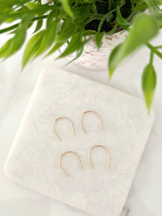 Gold Filled Arch Earrings
