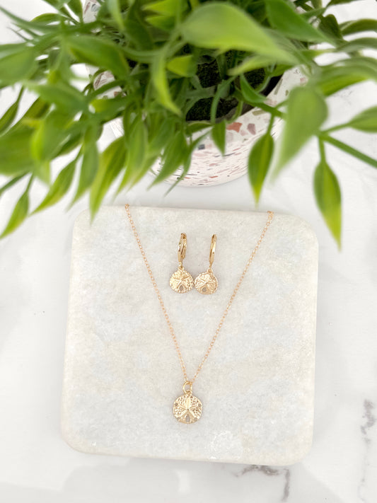Sand Dollar Necklace or Earrings
