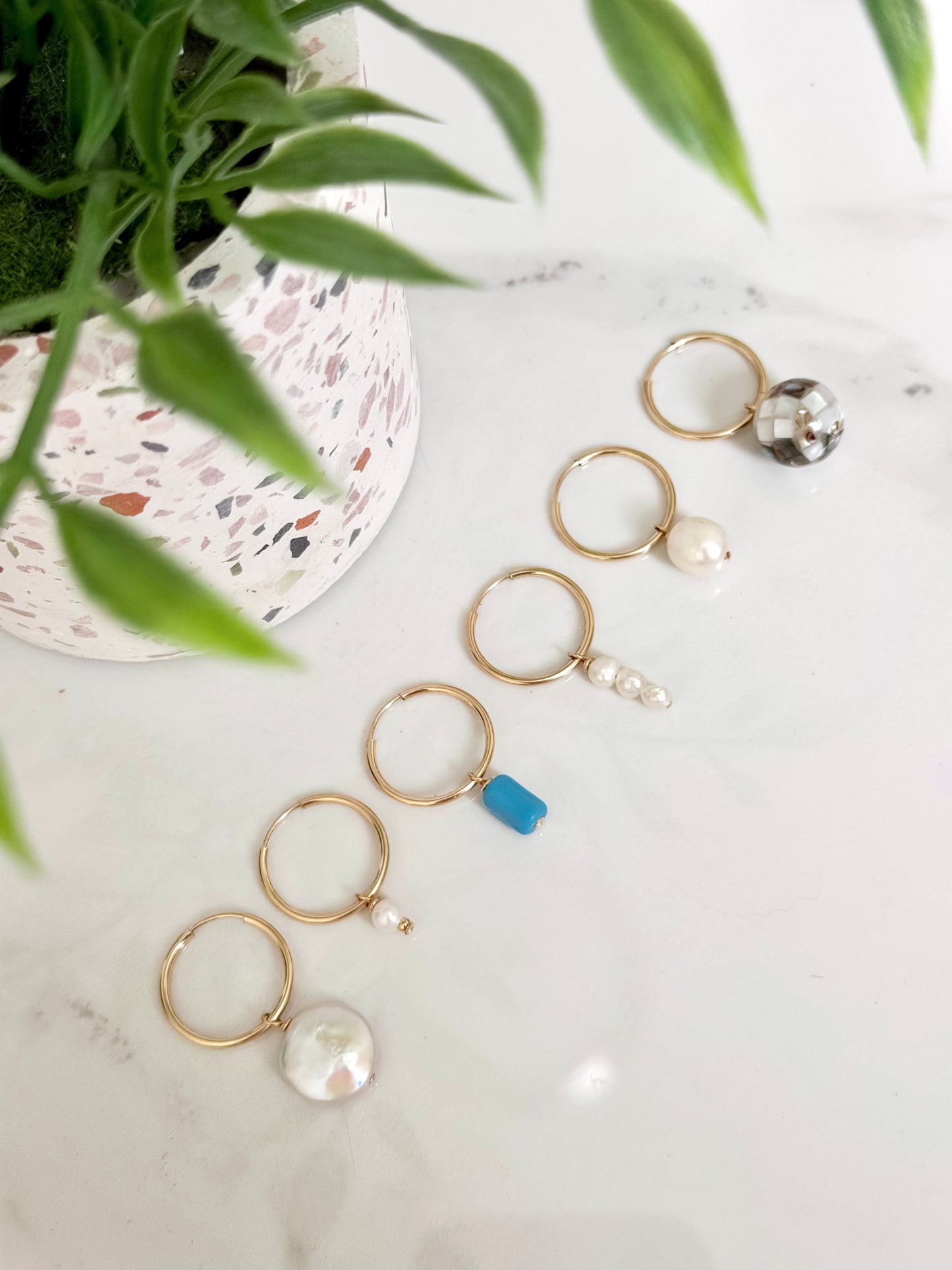 Hoop and Charm Earrings