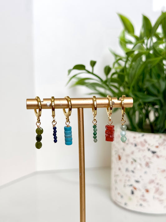 Colored Stone Huggies