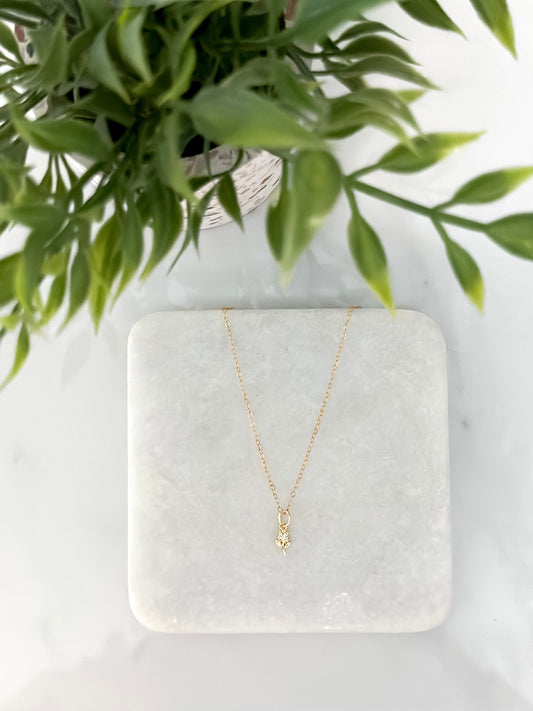 Tulip Necklace and Earring (Gold Filled)