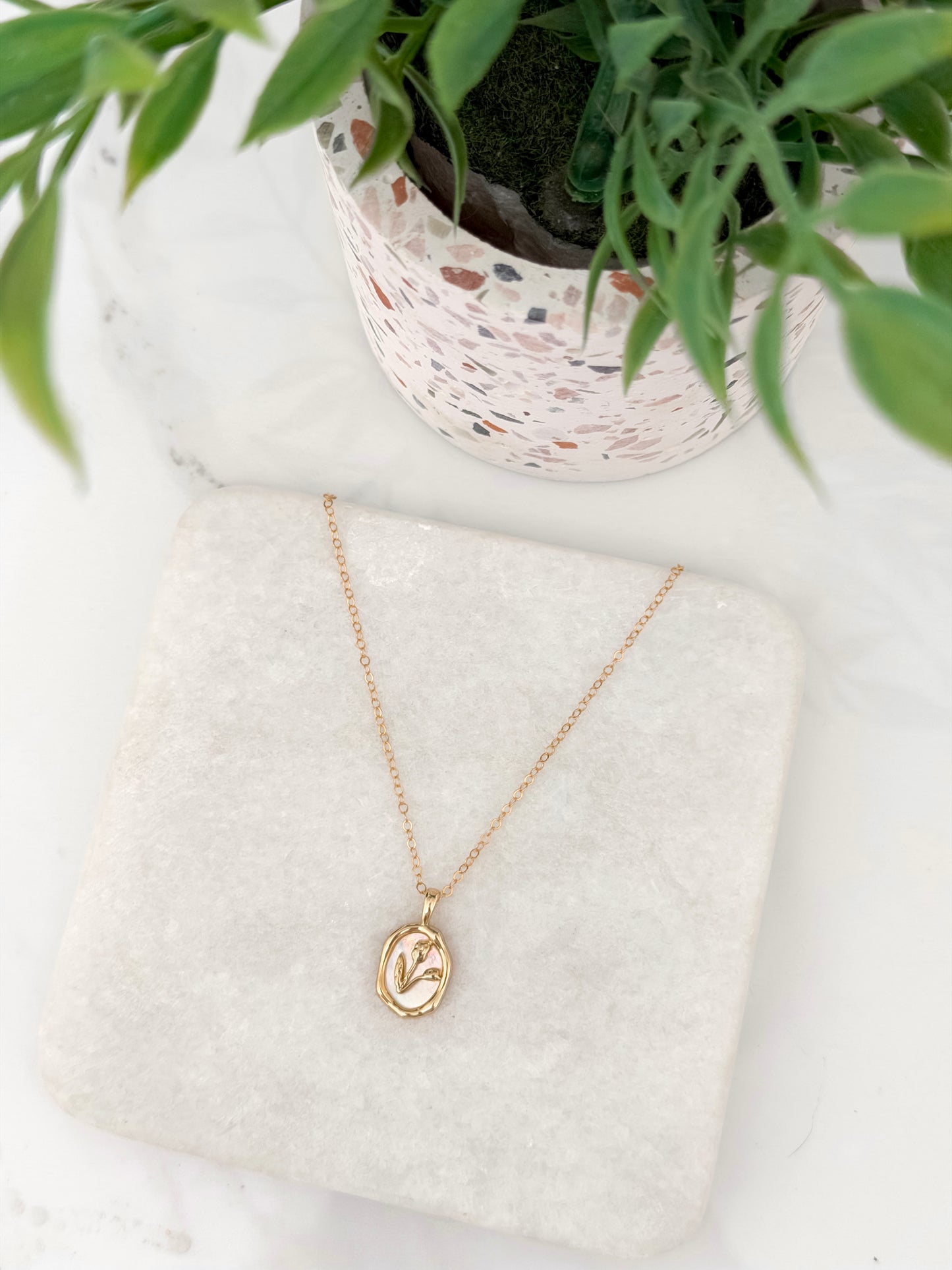 Tulip Charm Necklace (Gold Filled)