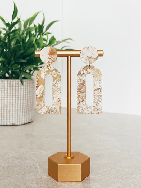 White and Gold Marbled Christine