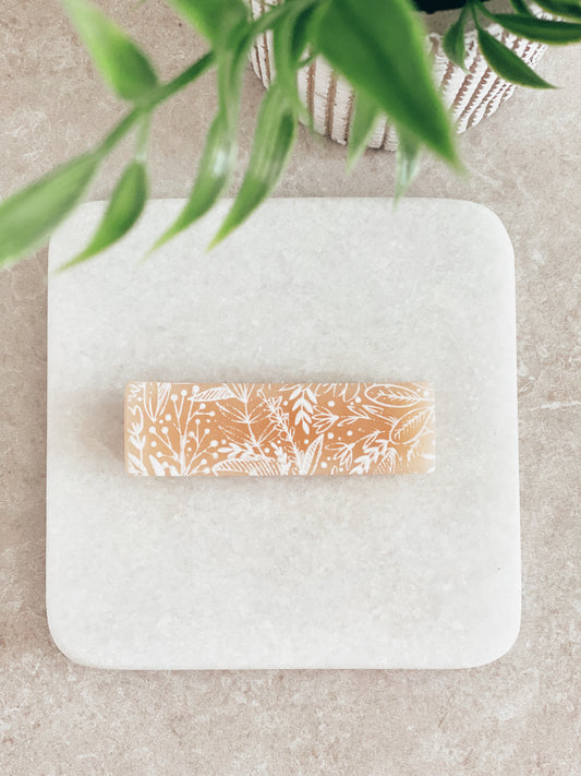 Translucent Floral Barette