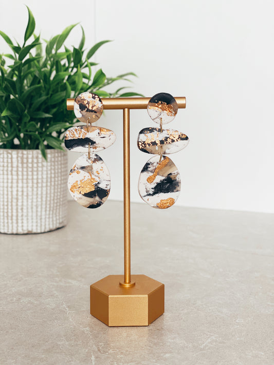 Black and Gold Marbled Elaine