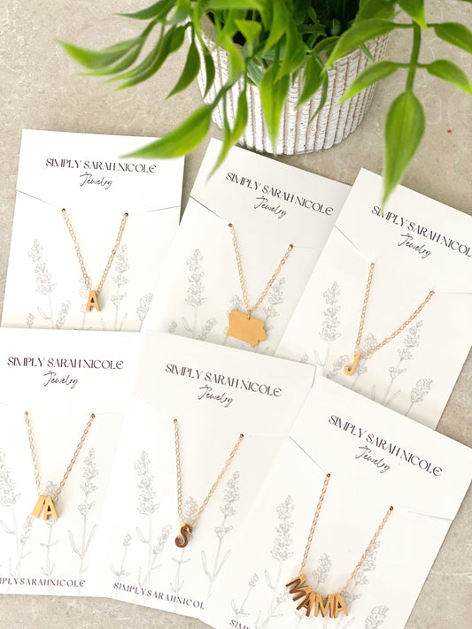 Gold Filled Inital Necklace