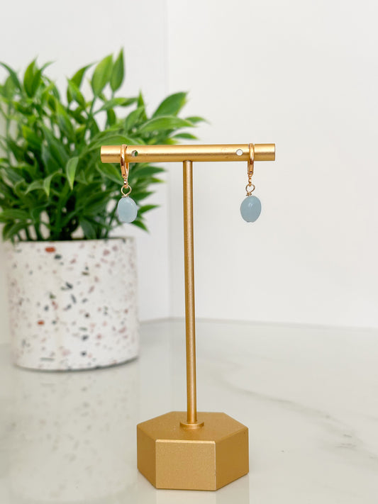 Amazonite Huggie Earrings