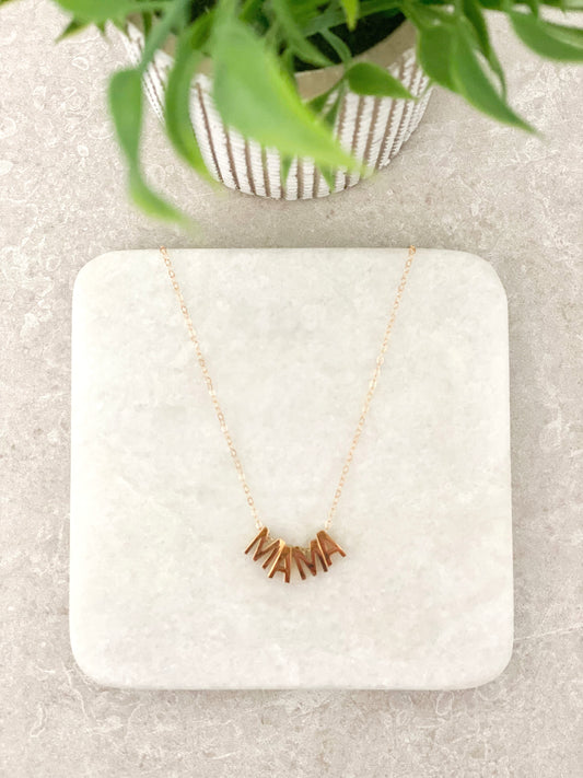 Gold Filled Mama Necklace