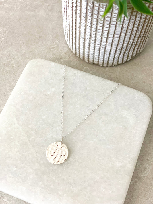 Sterling Silver Hammered Necklace