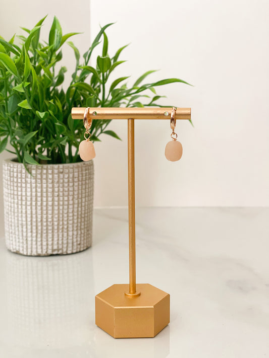 Gold Filled Clay Bead Huggies