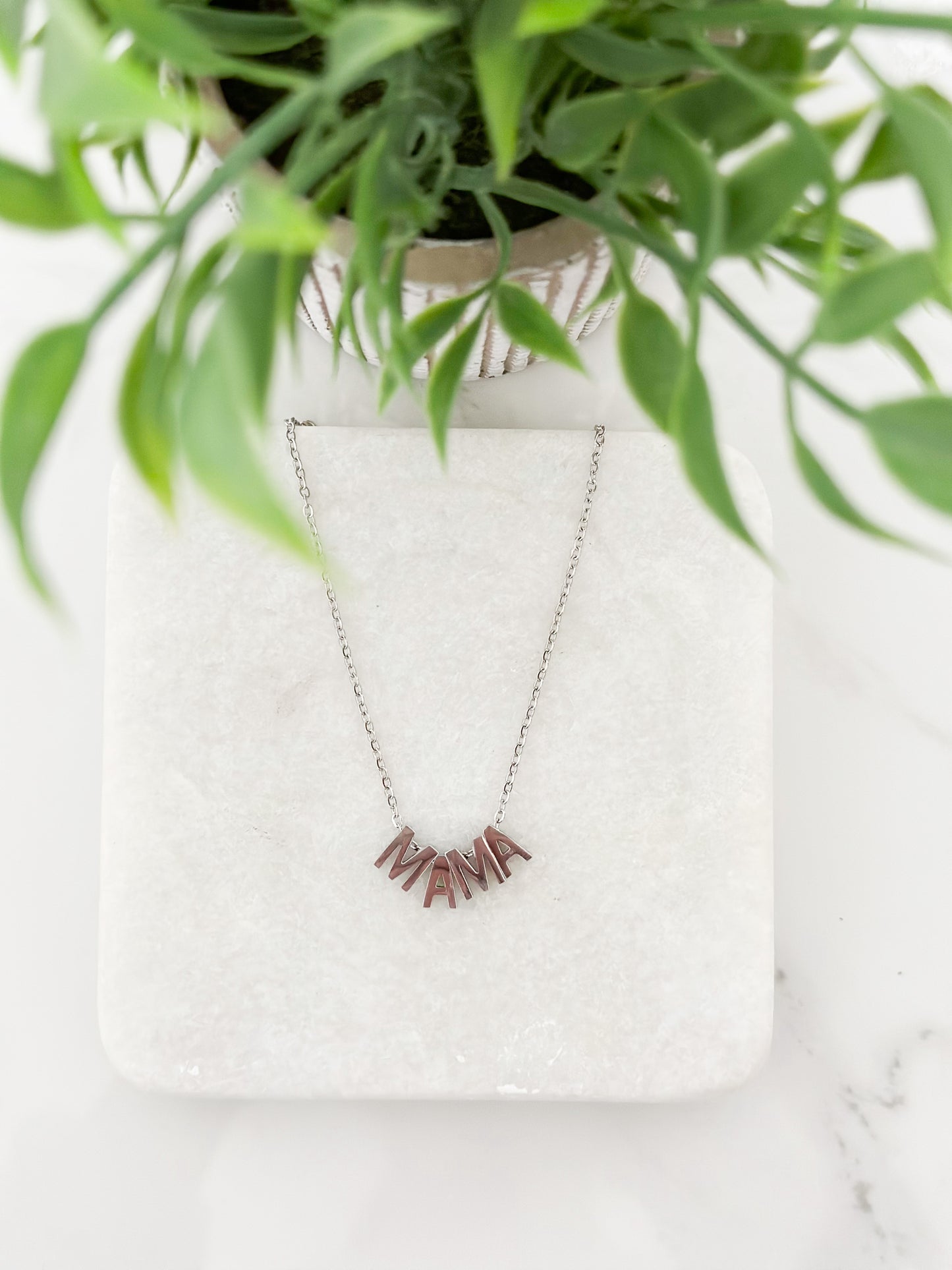 Sterling Silver Mama Necklace